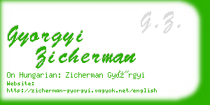 gyorgyi zicherman business card